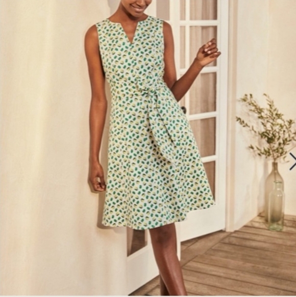 Boden Mischa Belted Lemon & Lime Dress Sz 14R NWT - Picture 2 of 13